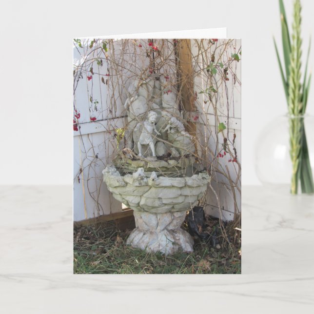 Tarjeta "Grant House Fountain" Get Well Card (Anverso)