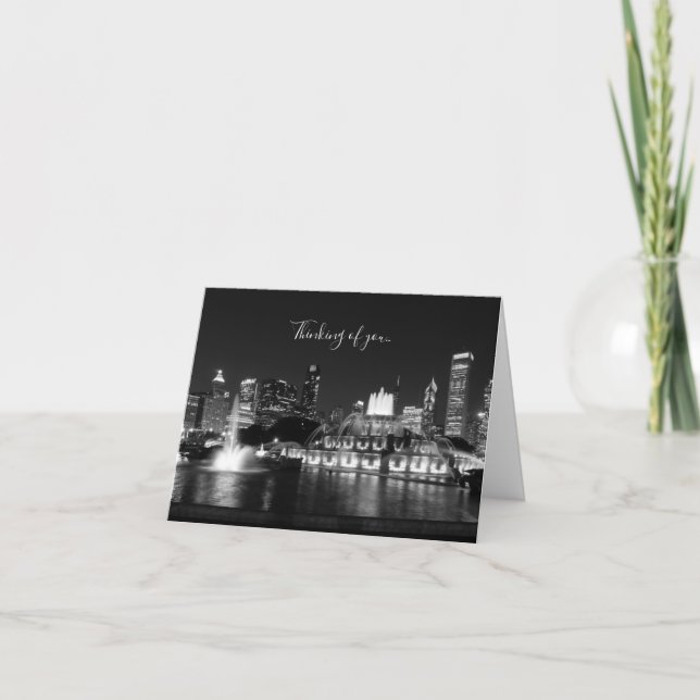 Tarjeta Grant Park Chicago Grayscale Thing Of You (Anverso)