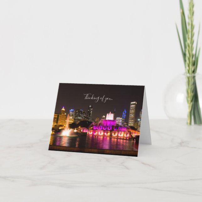 Tarjeta Grant Park Chicago Thinking Of You Card (Anverso)