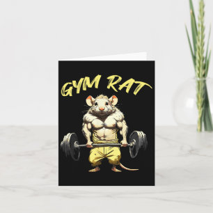 Tarjeta Grapado diario Gym Rat Fitness Bodybuilding Art