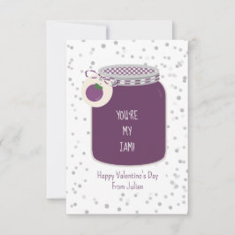 Tarjeta Grape Eres mi Jam Photo Classroom Valentine