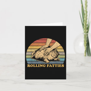 Tarjeta Grasas Rolling De Gato Divertidos Uniadultos Y Niñ