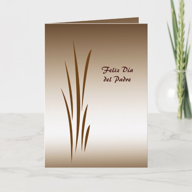 Tarjeta Grass de bronce Dia del Padre (Anverso)