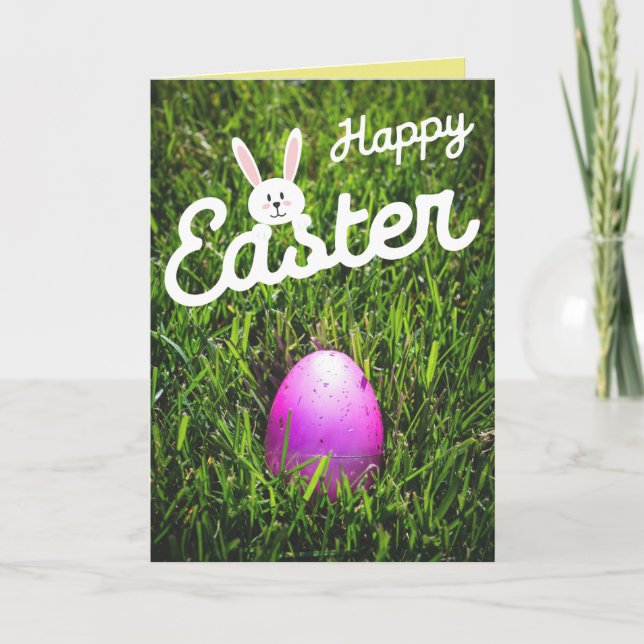 Tarjeta Grass Happy Easter (Anverso)