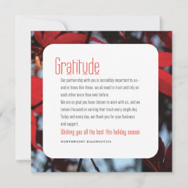 Tarjeta Gratitude Corporate Holiday Card