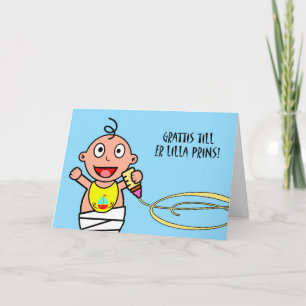Tarjeta Grattis labra er Lilla Prins, enhorabuena,