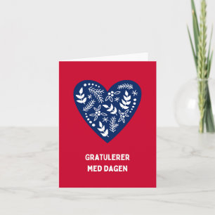 Tarjeta Gratulerer med dagen, cumpleaños noruego
