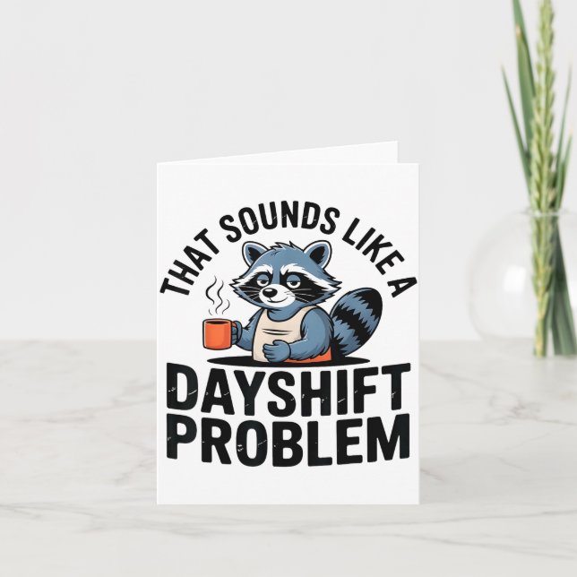 Tarjeta Graveyard Raccoon Funny Work Humor That Sounds Lik (Anverso)