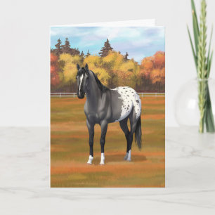 Tarjeta Gray Grulla Appaloosa Barrio de Caballo
