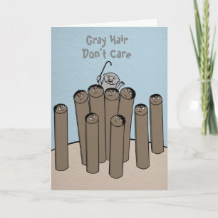 Tarjeta Gray Hair Funny Happy Birday Card