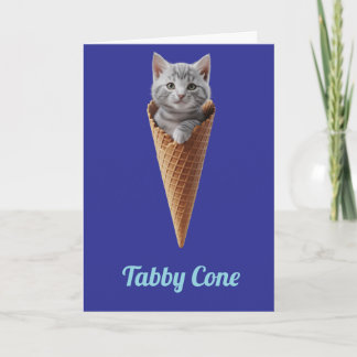 Tarjeta Gray Tabby Cone