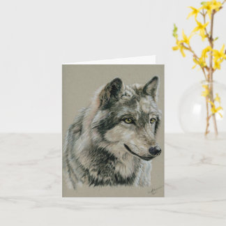 Tarjeta Gray Wolf notecard