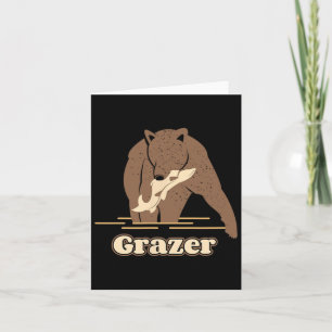 Tarjeta Grazer El Oso De Pesca Fat Brown Grizzly Antes De 