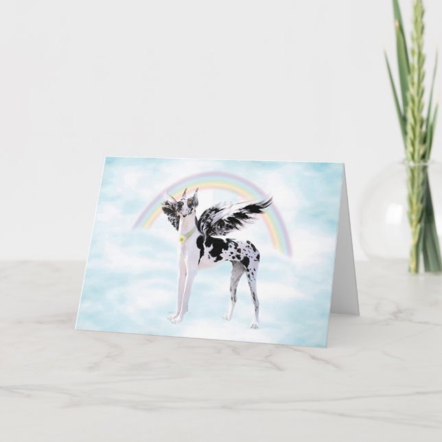 Tarjeta Great Dane Angel Harle (Anverso)