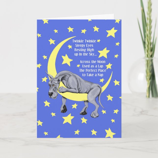 Tarjeta Great Dane Blue Twinkle (Anverso)