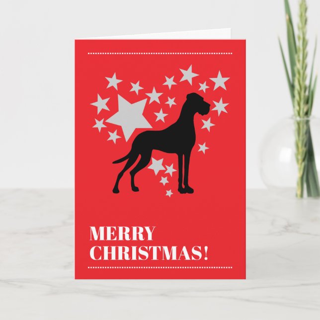 Tarjeta Great Dane Christmas (Anverso)