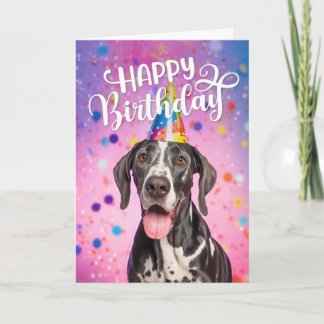 Tarjeta Great Dane Dog Happy Birday