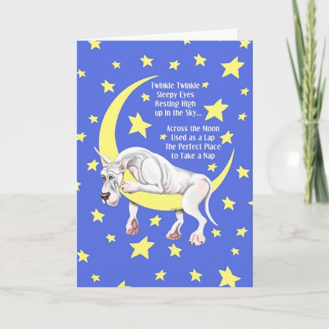 Tarjeta Great Dane White Twinkle (Anverso)