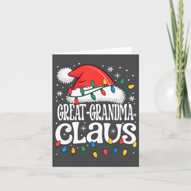 Tarjeta Great-grandma Claus Funny Xmas Christmas Grandma H (Anverso)