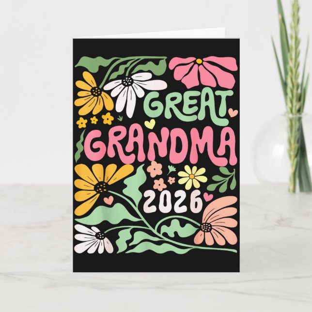 Tarjeta Great Grandma Est. 2026 Promoted To Great Grandma  (Anverso)