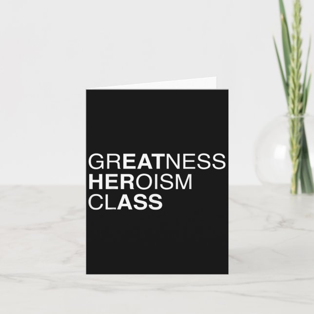 Tarjeta Greatness Heroism Cl Eat Her As$ Funny Pun Sarcasm (Anverso)