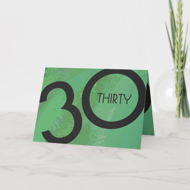 Tarjeta Green 30 Decade Birthday (Anverso)