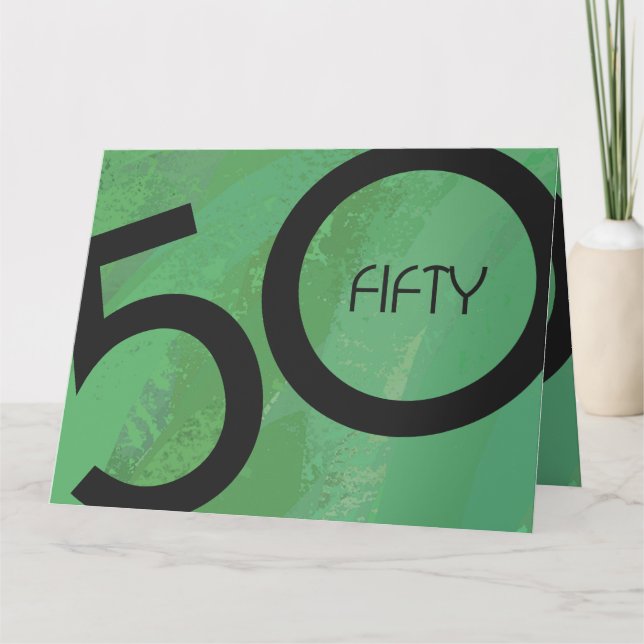 Tarjeta Green 50 Decade Birthday (Anverso)