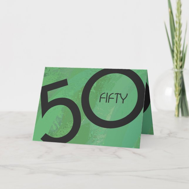 Tarjeta Green 50 Decade Birthday (Anverso)