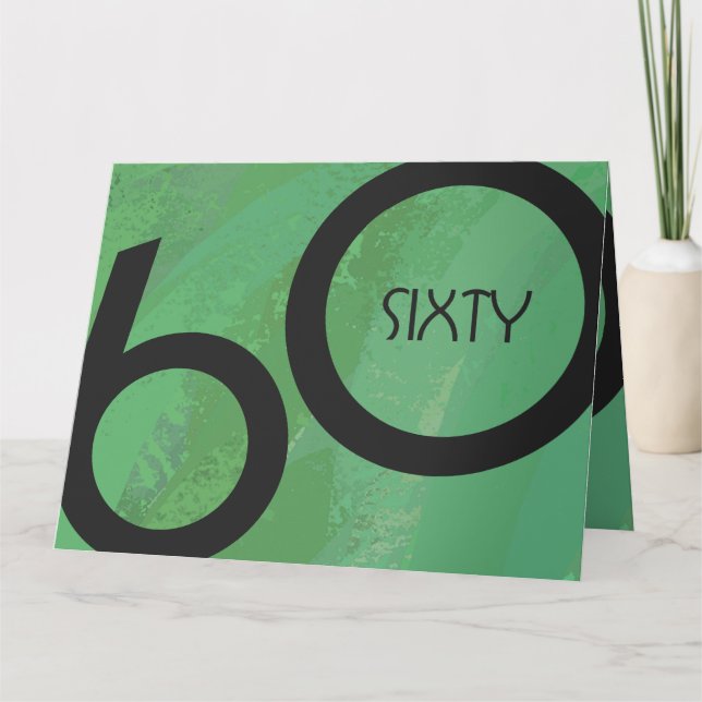 Tarjeta Green 60 Decade Birthday (Anverso)
