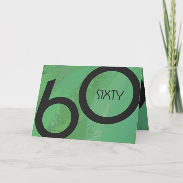 Tarjeta Green 60 Decade Birthday (Anverso)