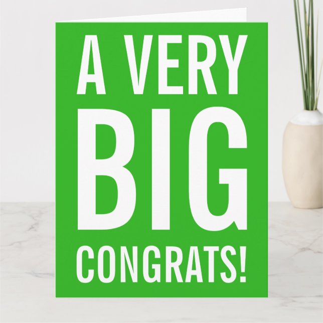 Tarjeta Green A Muy Big Congrats Card (Anverso)