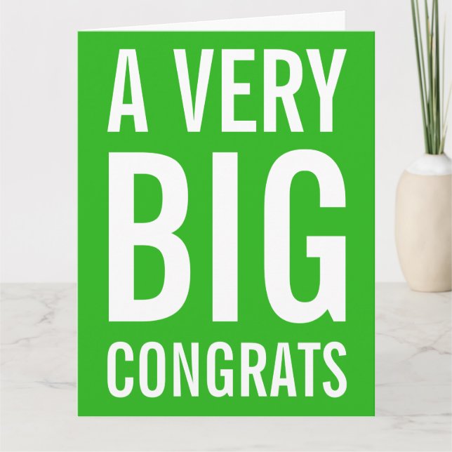 Tarjeta Green A Muy Big Congrats Card (Anverso)