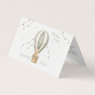 Tarjeta Green Adventure Baby Shower Foldable Gracias