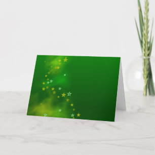 Tarjeta Green Aurora, saludos de Navidad.