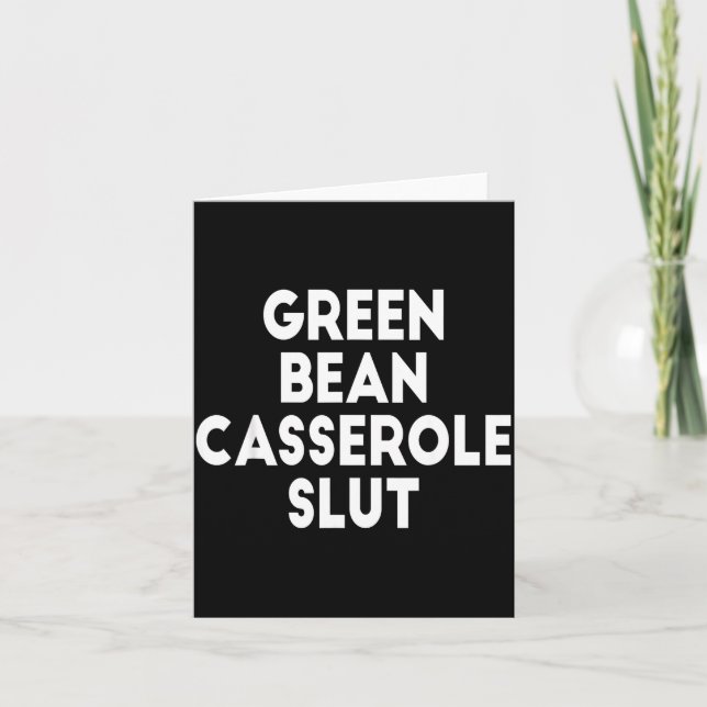 Tarjeta Green Bean Cerole Irreverent Funny Adult Humor S  (Anverso)
