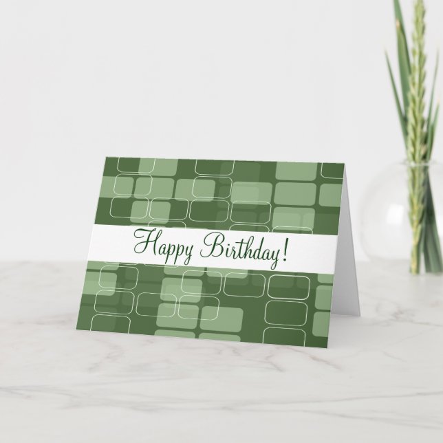Tarjeta Green Blocks "Tarjeta de cumpleaños" (Anverso)
