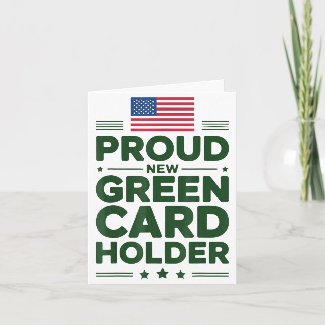 Tarjeta Green Card Recient American Pride Patriotic  (Anverso)