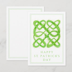 Tarjeta GREEN CELTIC KNOT St. Patrick's Day 3.5x5 Card