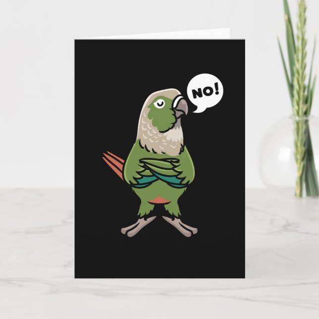 Tarjeta Green Cheek Conure Green-Cheeked Parakeet (Anverso)