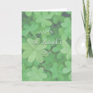 Tarjeta Green Clover Feliz Día de San Patricio