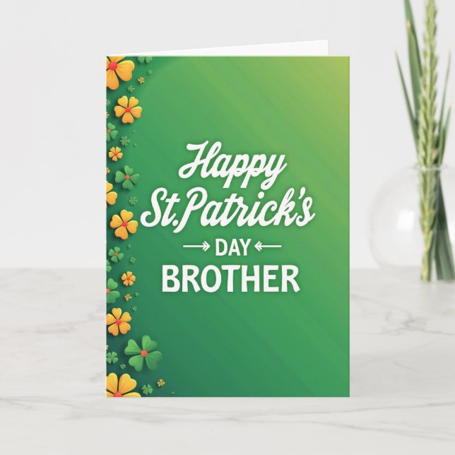 Tarjeta Green Floral Brother Card (Anverso)