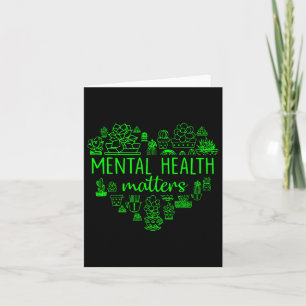 Tarjeta Green Floral Wildflower Mental Health Awareness S