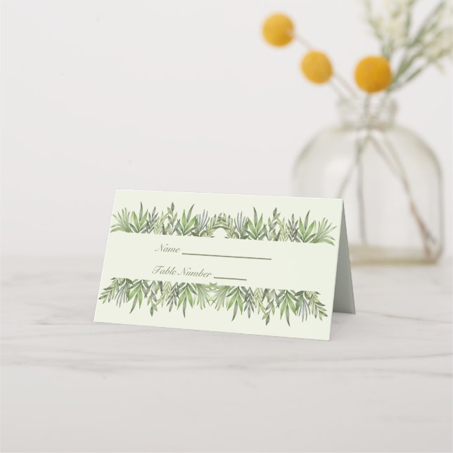 Tarjeta Green Grass Name Place (Anverso)