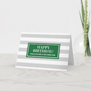Tarjeta Green Gray Stripes Business from Group Birday