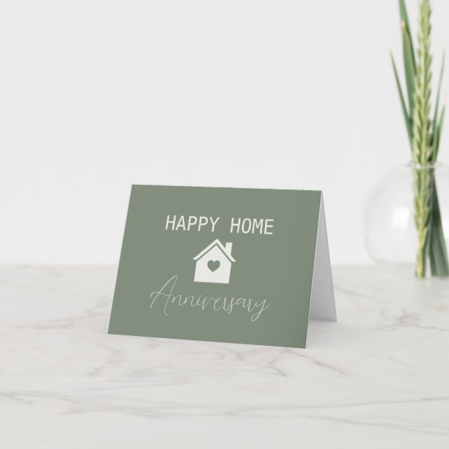 Tarjeta Green Happy Home Aniversario de Inmuebles  (Anverso)