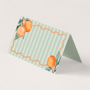 Tarjeta Green Little Cutie Citrus Fiesta Table Place Cards