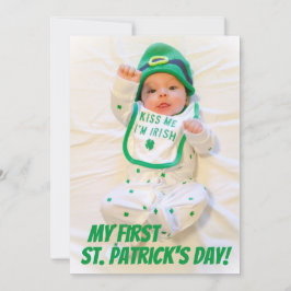 Tarjeta Green My First St. Patrick's Day Holiday Photo