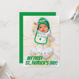 Tarjeta Green My First St. Patrick's Day Holiday Photo