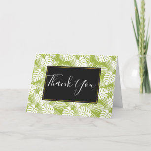 Tarjeta Green Palm Lees Rainforest Pattern