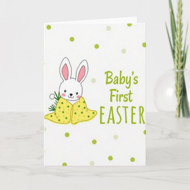 Tarjeta Green Polka Dot Baby Card (Anverso)